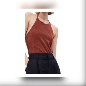 GAP Women's Brick Red Halter Tank Top